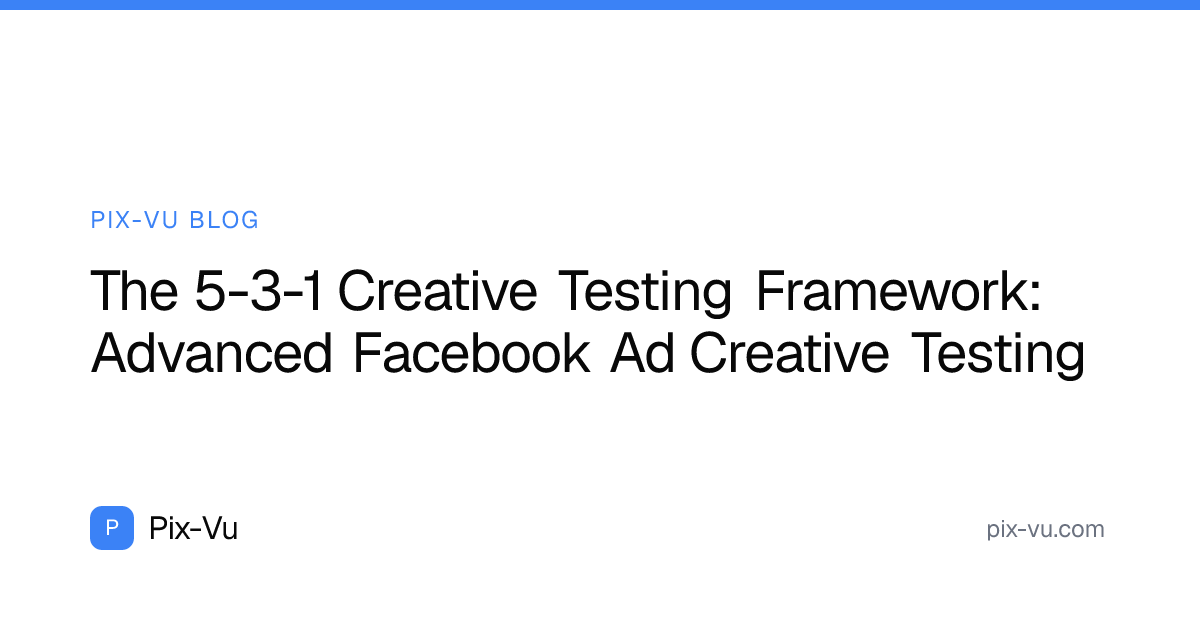 The 5-3-1 Creative Testing Framework: Advanced Facebook Ad Creative Testing