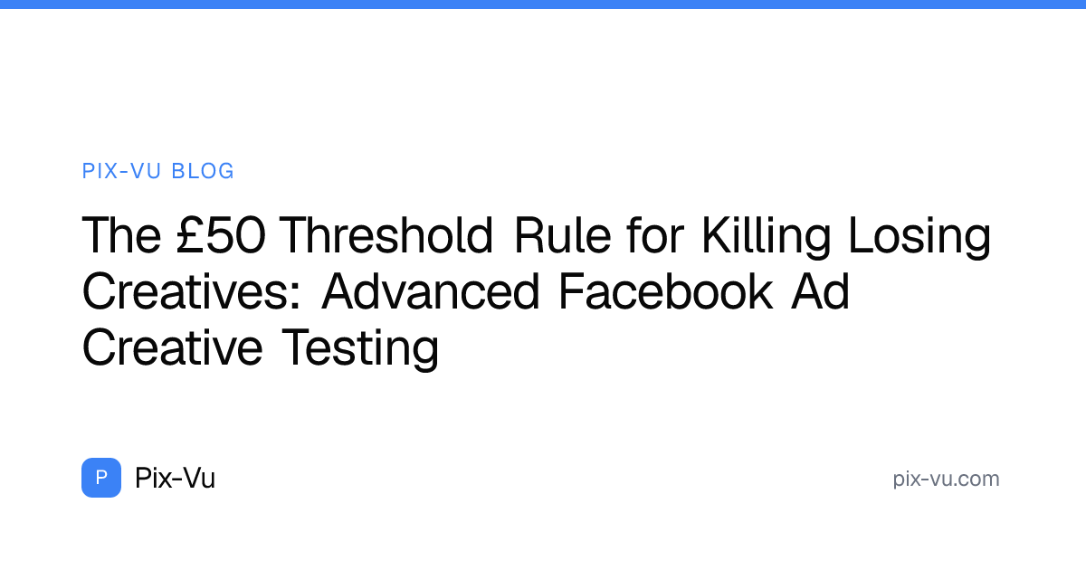 The £50 Threshold Rule for Killing Losing Creatives: Advanced Facebook Ad Creative Testing