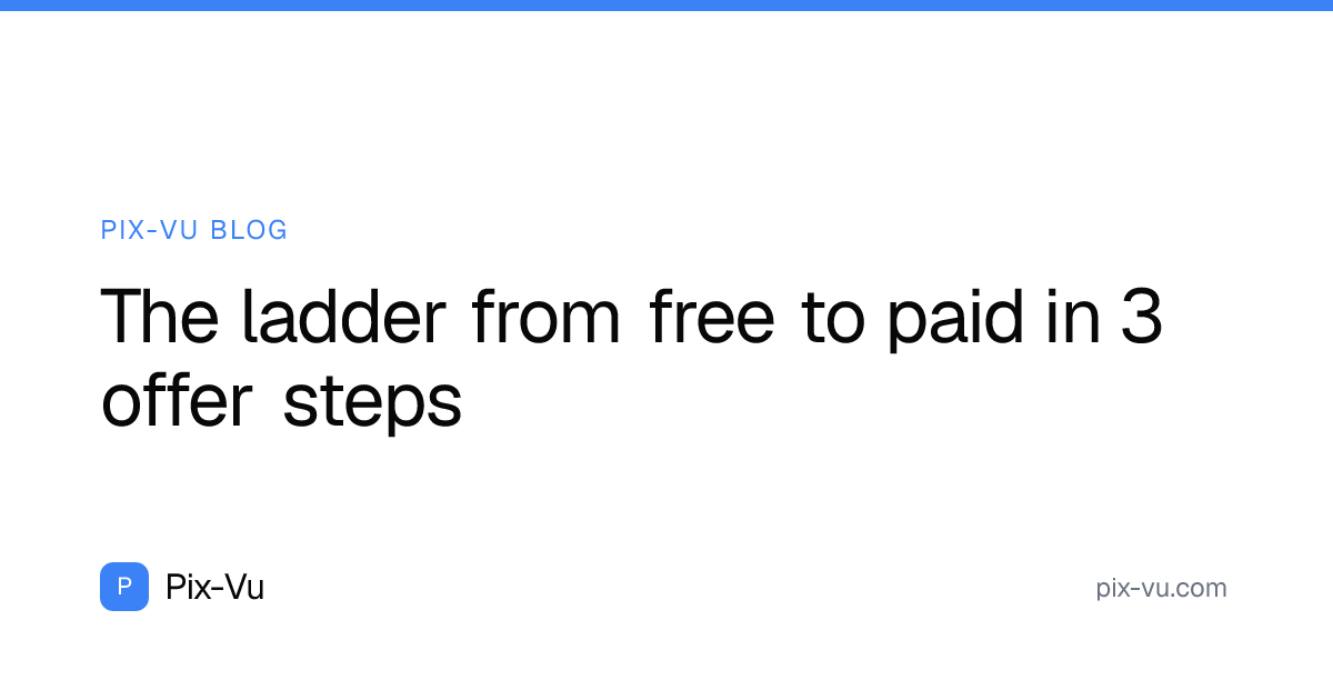 The ladder from free to paid in 3 offer steps