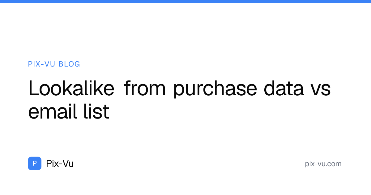 Lookalike from purchase data vs email list