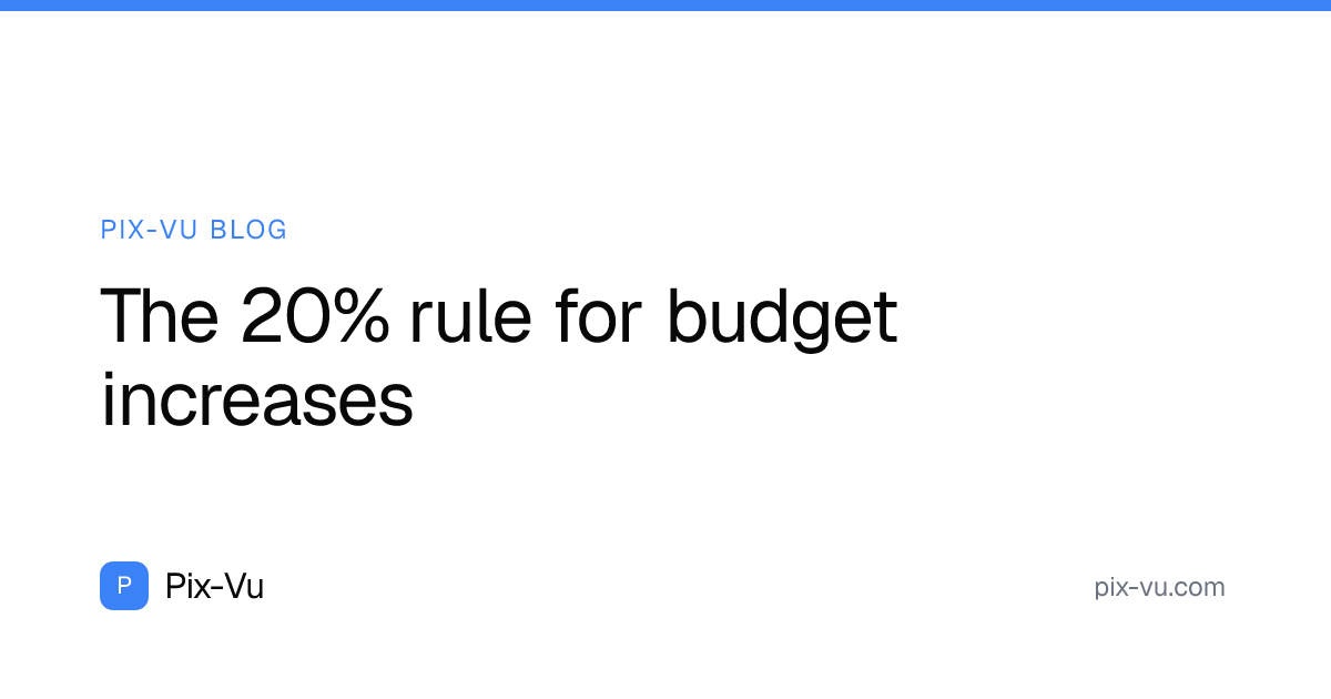 The 20% rule for budget increases
