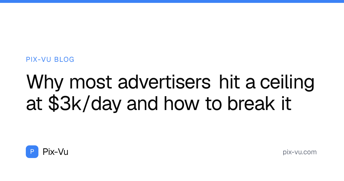 Why most advertisers hit a ceiling at $3k/day and how to break it
