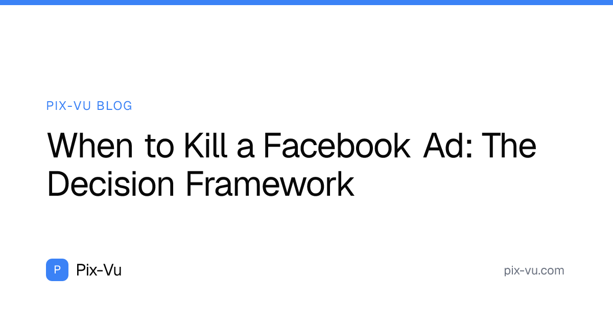 When to Kill a Facebook Ad: The Decision Framework