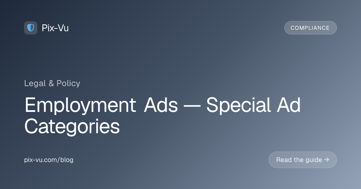 Employment Ads — Special Ad Categories