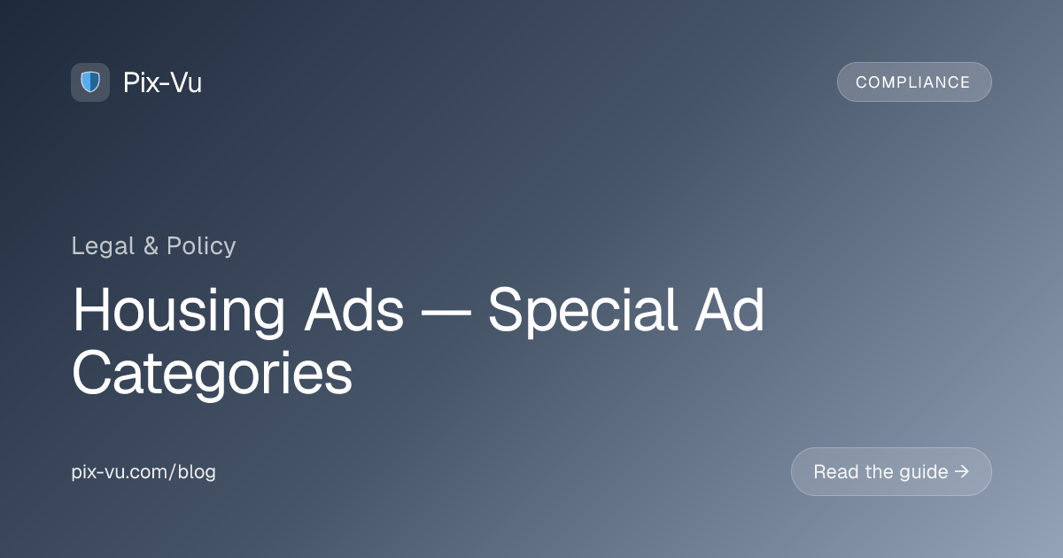 Housing Ads — Special Ad Categories