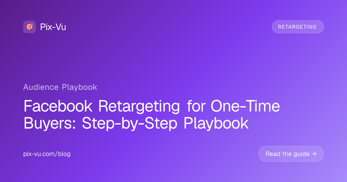 Facebook Retargeting for One-Time Buyers: Step-by-Step Playbook