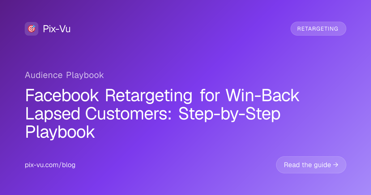Facebook Retargeting for Win-Back Lapsed Customers: Step-by-Step Playbook