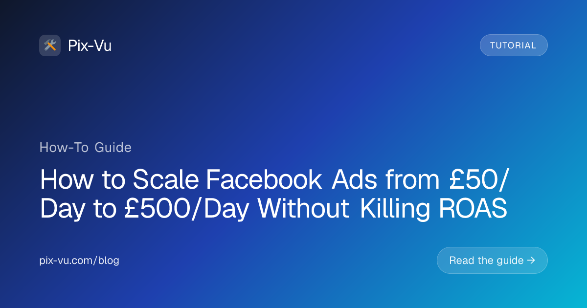 How to Scale Facebook Ads from £50/Day to £500/Day Without Killing ROAS